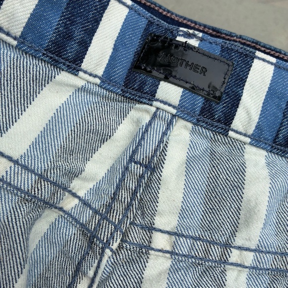 Mother NWOT Twister Patch Pocket Striped Jeans Sz 31 - Picture 6 of 9